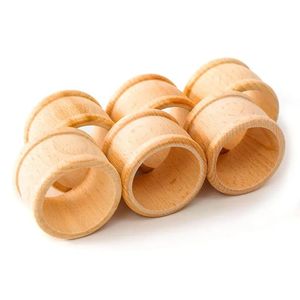 Porte-serviettes en bois artisanal, élégant accessoire de table pour la maison, la cuisine, la décoration de table de restaurant - Product Image 2