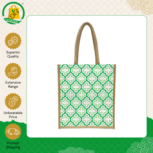 Bolsas de Compra de Yute Ecológicas, Duraderas y de Primera Calidad Hechas en India, con Logotipo Impreso Personalizado y Asa de Cinta de Algodón - Product Image 3