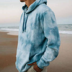 Sweat-shirts pour hommes à motif tie-dye personnalisé, vêtements d'hiver élégants, basiques, en coton mélangé, vente en gros, tissu doux, polyester, sweat-shirts tie-dye - Product Image 4