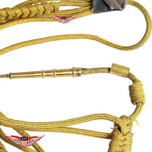 Gold <b>Braided</b> Parade Aiguillette Russian Soviet Aiguillette Twisted Aiguillette with Metallic Tip - Product Image 3