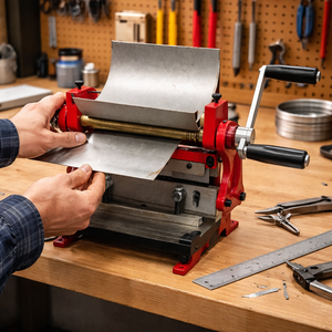 Manual Roller Bender Combination Sheet | <b>Metal</b> Rolling Machine | <b>Bench</b> Mount Steel | Forming Tool for Workshop | DIY Use Durable - Product Image 2