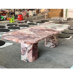 Luxury <b>Coffee</b> <b>Table</b> Unique Style Modern Design <b>Rectangle</b> Four Seasons Pink French Marble Living Room Furniture Indoor Home - Product Image 3