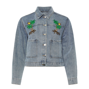 Chaqueta Vaquera de Talla Grande para Mujer, Tela al por Mayor Personalizable, Muestra Gratuita, la Mejor Calidad - Product Image 1