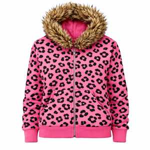 HYPEN SPORTS Sweat à capuche homme en molleton bouclette de coton vieilli, avec capuche amovible en fausse fourrure, fermeture éclair, coupe droite, écologique, style urbain - Product Image 5