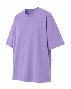 Camiseta de algodón lisa de 260 g para hombre, de cuello redondo, manga corta, estilo casual, color liso, ecológica, de moda, talla grande - Product Image 2