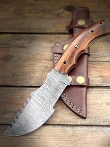 Custom Pattern Steel Tracker Hunting <b>Knife</b> Handmade Fixed Blade Bushcraft Camping Survival <b>Knife</b> Leather Sheath OEM Wholesale - Product Image 2
