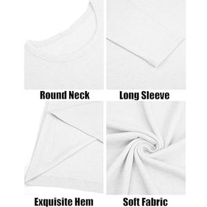 Camiseta Casual de Manga Larga de Algodón para Hombre, Cuello Redondo Básico, Lisa, con Logotipo Personalizado, Marca Privada, Proveedor OEM ODM - Product Image 6