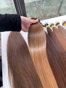 100 Grams All Colors Premium Quality Virgin Bleached <b>Body</b> <b>Wave</b> Vietnamese Hanoi Human Hair Bulk Extensions Thick Ends No Tangle - Product Image 5