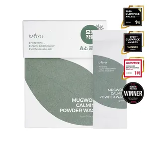 Isntree 1g*25ea Good Quality Mugwort Calming Powder Face Wash Premium 25-Piece Face Washing Product - Product Image 1