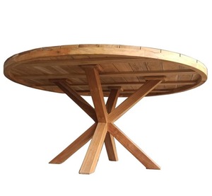 Grand mobilier de patio écologique en teck durable et au design moderne table à manger d'extérieur pour 8-12 tables de jardin en bois dur pour hôtel - Product Image 4