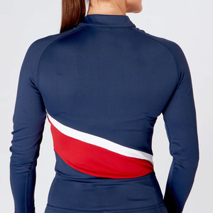 Traje de equitación para mujer con rayas tricolores, pantalones de montar con cremallera de cuarto, duradero, de alta calidad, transpirable y personalizable - Product Image 6