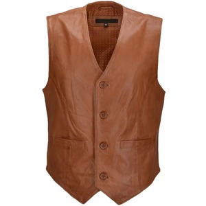 Chaleco de Invierno 2026 de Alta Calidad, Cortavientos, Casual, para Hombre, de Cuero Genuino, Diseño Elegante, con Logotipo Bordado y Etiquetas - Product Image 2