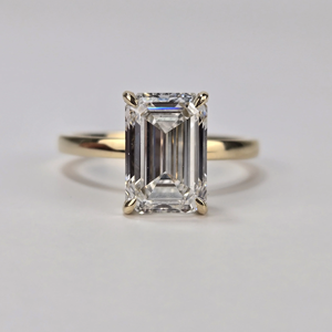 3 CT 18k Gold IGI Certified Lab Grown Emerald Cut <b>Diamond</b> Engagement Anniversary Wedding Gift <b>Ring</b> - Product Image 3