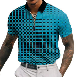 Camiseta Polo Deportiva de Verano para Hombre, de Poliéster, Transpirable, con Patrón 3D Tejido, Cuello Cómodo, al Mejor Precio - Product Image 2