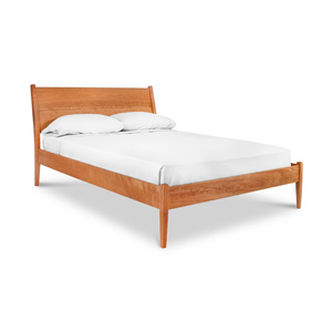 Wholesale Mid-Century Modern Solid Wood Platform <b>Bed</b> | Scandinavian Light Wood Double <b>Bed</b> Frame - Product Image 5