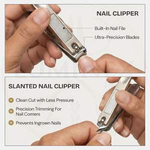 ชุดอุปกรณ์ทำผมมืออาชีพ 9 in 1 พร้อมกรรไกรตัดเล็บสแตนเลสคมกริบ ตะไบนาโน คีมตัดหนังกำพร้า กรรไกรตัดผม แหนบ และกรรไกรซอยผม - Product Image 2