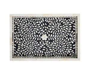 Eco Material Serving Tray Special For Ramadan & EID Moraccon Style Serving Tray Bone Inlay & Resin Handcrafted Decorative Tray - Product Image 4