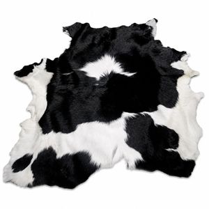 Faux Fur Cowhide Area Rug Animal Print Plush Non-Slip Rubber Backing Farmhouse Style Living Room Decor - Product Image 5
