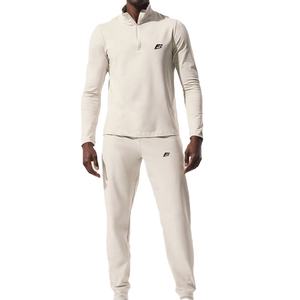 ชุดแทรคสูทแบบซิปครึ่งตัว ขนาดปกติ สำหรับผู้ชาย ขายส่ง เสื้อแขนยาวน้ำหนักเบา ชุดกีฬา ผู้ผลิต OEM สำหรับธุรกิจ B2B - Product Image 1