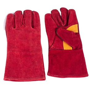 Guantes de cuero para soldadura de jardín Guantes de cuero de cabra Guantes de cuero de trabajo de seguridad Industrial para la construcción - Product Image 1