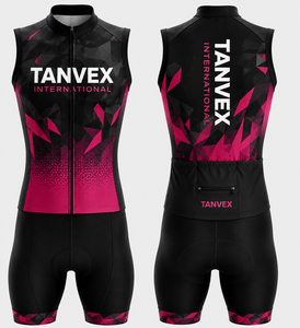 Ensemble de maillots de cyclisme unisexes TANVEX International, écologiques, respirants, en spandex et polyester, kit de vélo avec logo imprimé par transfert thermique - Product Image 4