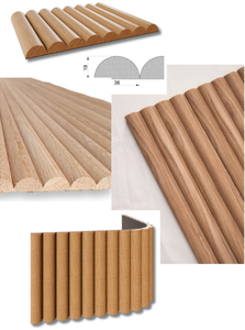 Panneaux acoustiques en bois massif rainurés sur mesure, usine de revêtements muraux intérieurs au Vietnam pour la décoration intérieure - Product Image 2