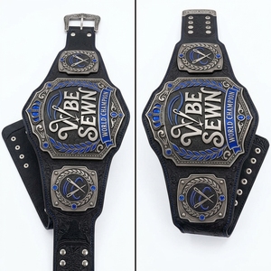 Ceinture de championnat personnalisée, ceinture de récompense avec plaques métalliques de qualité supérieure, design décoratif, sangle réglable, trophée de compétition sportive, OEM - Product Image 3