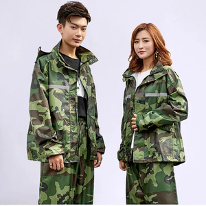 ชุดกันฝนลายพรางสำหรับกิจกรรมกลางแจ้ง กางเกงกันฝนแบบกันน้ำ ชุดกันฝนสำหรับขี่มอเตอร์ไซค์ สำหรับทุกเพศ - Product Image 1