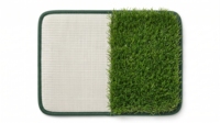 Tapis de gazon artificiel antidérapant à bordure cousue, perméable, paillasson d'entrée en fausse herbe, tapis de pelouse synthétique durable pour aménagement paysager