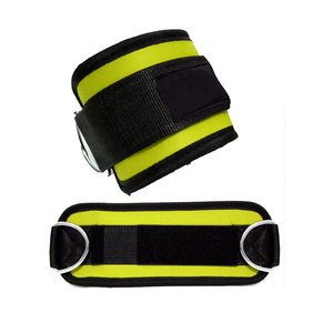 Sangles de cheville WEBSON Sports en nylon rembourrées avec anneau en D, antidérapantes, respirantes, à boucle réglable, unisexe, pour entraînement sur machine à câbles - Product Image 4
