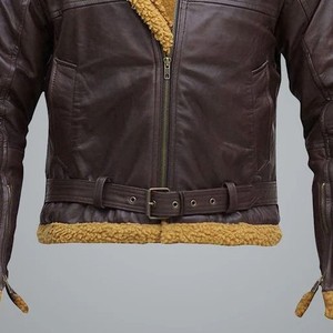 Chaqueta de Aviador de Cuero Premium Unisex, Estilo Vintage, Chaqueta de Piloto con Forro de Borrego, Chaqueta de Vuelo de Primavera, Camuflaje, Formal, Personalizada, Muestra OEM - Product Image 6