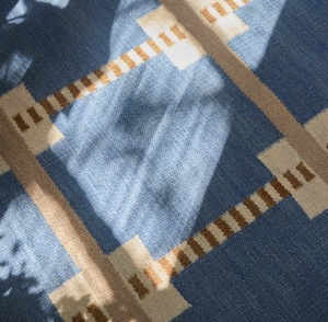 Handmade <b>Thin</b> Wool Kilim <b>Rug</b> Blue Geometric Scandinavian Flatweave Area <b>Rug</b> for Home - Product Image 5