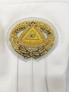 Gants maçonniques en cuir souple, broderie de maître maçon, gants maçonniques de haute qualité - Product Image 5