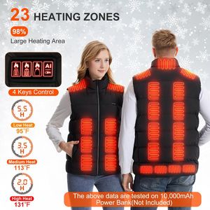 Gilet Riscaldato Invernale USB per Uomo e Donna, Lavabile in Lavatrice, per Sport all'Aperto - 23 Zone di Riscaldamento, 3 Livelli di Calore per Escursionismo - Product Image 1