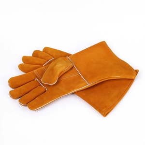 Gants de soudure en cuir de vachette renforcé de qualité supérieure, résistants aux flammes, confortables, pour la lutte contre les incendies et le barbecue - Product Image 2
