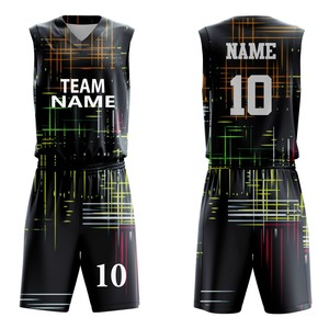 Maillot de basketball unisexe personnalisé à faible MOQ, haute performance, 100 % polyester, tissu doux, imprimé, dernière collection sportive - Product Image 2