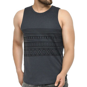 Camiseta sin mangas para hombre, estilo casual de verano, transpirable, 100% algodón, ligera, cuello redondo, personalizable - Product Image 3