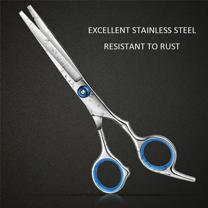 Professional Customizable Straight <b>Thinning</b> Hair Scissors Sharp Edge <b>Mirror</b>-Polished Stainless Steel Rubber Instrument Set - Product Image 5