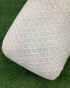 High Quality Sequin Embroidery Fabric 3D Floral Lace Fabric for Evening Dress Wedding Gown Garment - Product Image 1