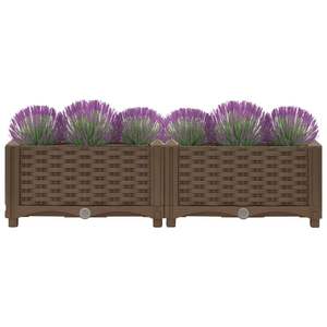 Fioriere e Vasi Rialzati Medi in Polipropilene Marrone Resistenti - Product Image 3