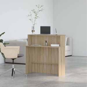 Bureau de réception standard en bois d'ingénierie Sonoma Oak - Product Image 4