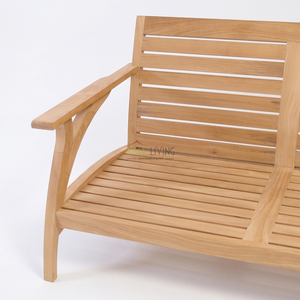 Sofá de Jardín Minimalista de Madera para Dos Personas, Muebles de Exterior de Diseño Duradero, Modelo Makalu - Product Image 4