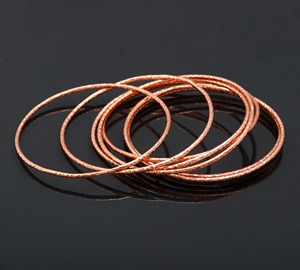 Solid Copper <b>Healing</b> Bangles for Arthritis Relief Hammered Texture Copper Adjustable Cuff Bangle Therapy Style Jewelry for Women - Product Image 1