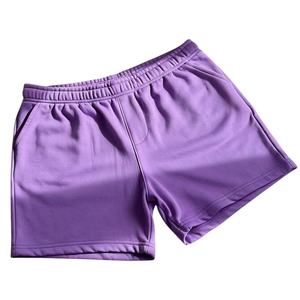 กางเกงขาสั้นผ้าฟลีซสำหรับผู้ชายกางเกงขาสั้นผ้าคอตตอนระบายอากาศได้ดีสีพื้น - Product Image 1