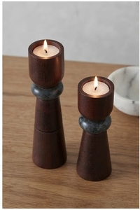 Acacia <b>Wood</b> <b>Candlestick</b> Holder Tapered Design For Home Decoration - Product Image 4
