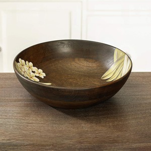 Tazón de Madera Hecho a Mano, Tazón Decorativo Artesanal para Servir en la Mesa del Comedor, para Servir Frutas y Ensaladas en la Cocina, Ideal para Regalo - Product Image 6