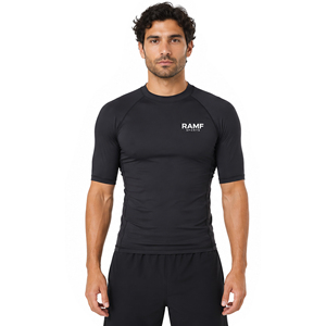 Camisetas de Jiu Jitsu Lisas al por Mayor de Alta Calidad con Logotipo Personalizado, Camisetas de Manga Corta Estampadas para Fitness y Natación, MMA para Hombre, Rashguard de BJJ - Product Image 1