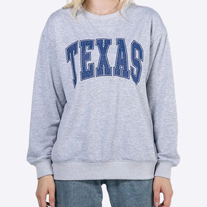 เสื้อสเวตเชิ้ตผู้หญิงคอเต่าแบบสวมหัว ผ้าฟลีซสำหรับฤดูหนาว ทรงโอเวอร์ไซส์ สวมใส่สบาย มีโลโก้ด้านหน้า สีและขนาดตามสั่ง ผลิตจากโพลีเอสเตอร์/คอตตอน - Product Image 1