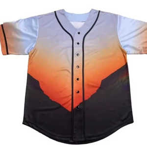 Camiseta Sublimada Lisa para Personalizar, Estilo Hip Hop, Hipster, Béisbol, con Botones, Uniformes Deportivos para Hombre y Mujer, con Logotipo Personalizado - Product Image 2