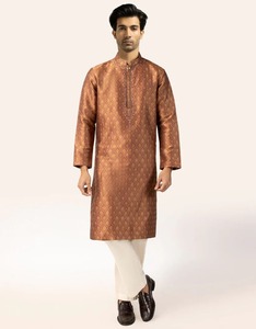Men's Teal Cotton Modest Salwar Kameez <b>Long</b> Sleeve Casual Daily Wear Ethnic Outfit India Pakistan Style Modern Design Breathable - Product Image 1